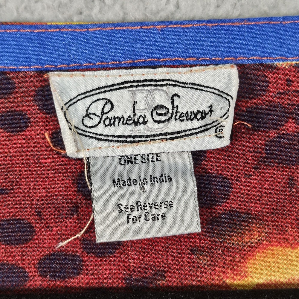 Vtg Poncho Kimono Top Womens OSFM Floral Hawaiian Cruise Beaded‎ Resort Kafton - Picture 5 of 10